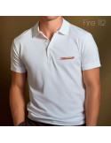 POLO BLANC BRODE SAPEURS POMPIERS – Image 2